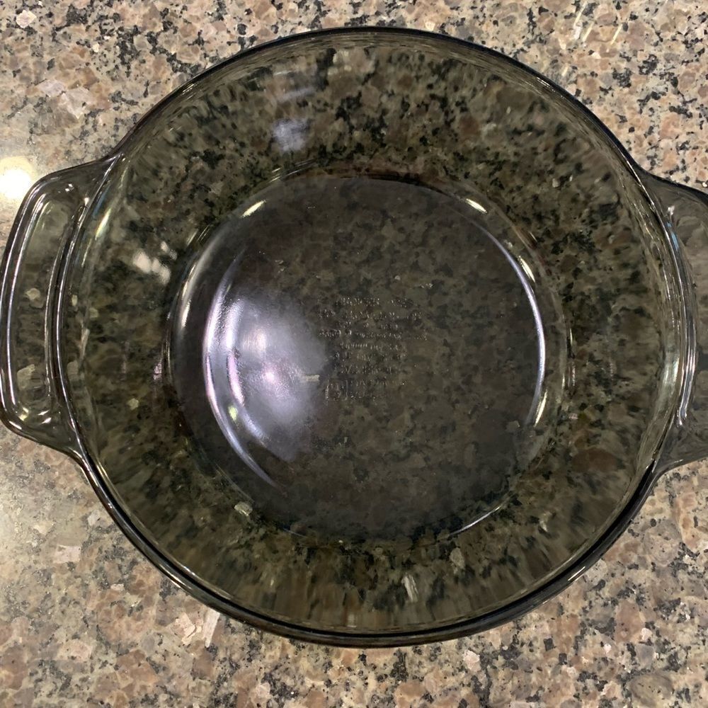 Anchor Hocking Gray 9 Qt. Glass Casserole Dish.  No lid.